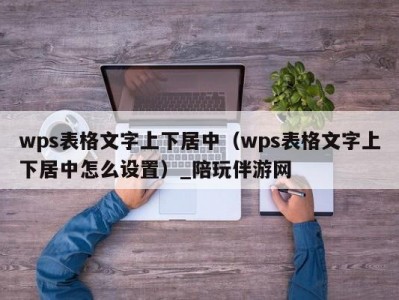 wps表格文字上下居中（wps表格文字上下居中怎么设置）_陪玩伴游网